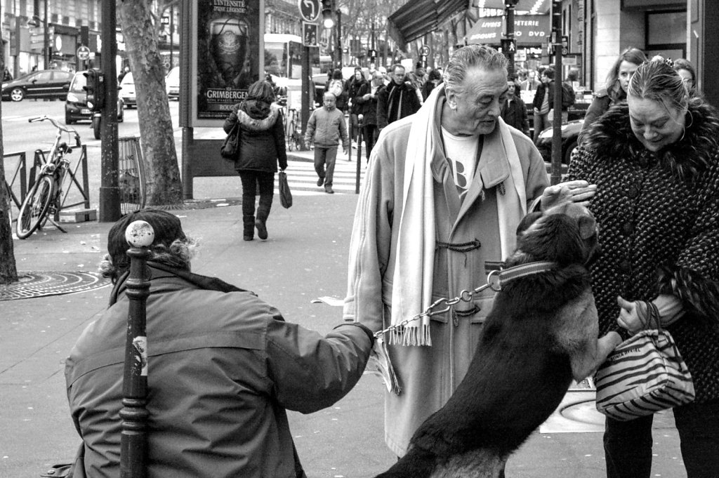 Obdachloser mit Hund